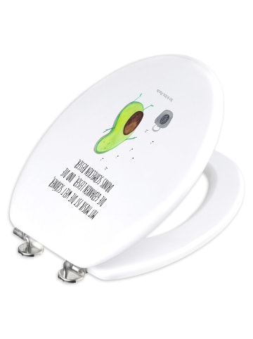 Mr. & Mrs. Panda WC Sitz Avocado Tanzen mit Spruch in Weiß