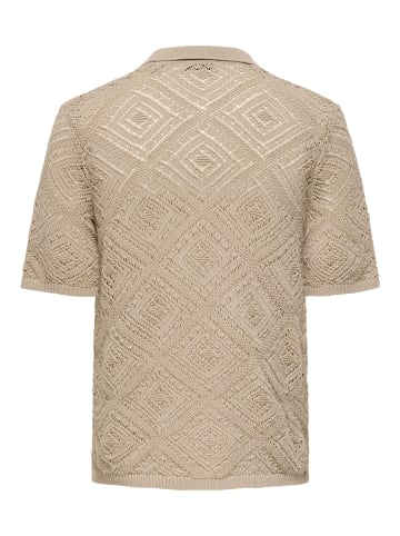 ONLY & SONS Strick-Shirt in String