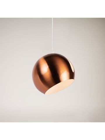 s.LUCE Pendelleuchte Ball tauschbarer Schirm in Kupfer