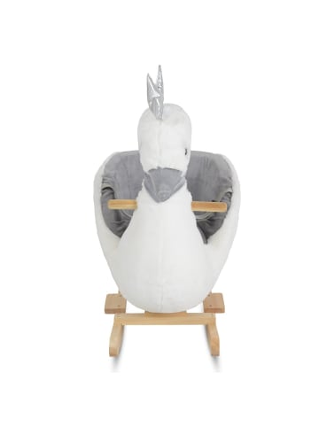 Moni Schaukeltier Schwan aus Holz in weiß