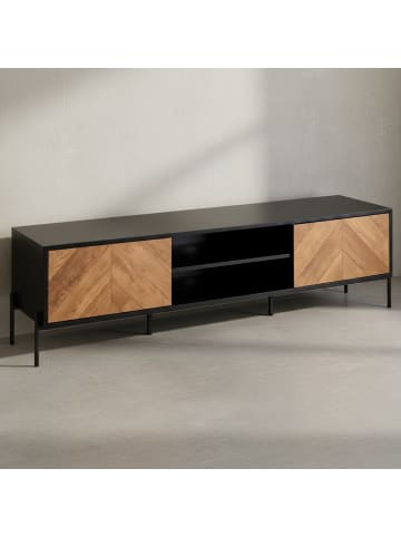 KADIMA DESIGN Modernes TV-Lowboard, V-Muster, für 70-Zoll Fernseher, Anti-Rutsch