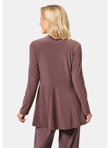 GOLDNER Leichte Shirtjacke lila mit Stretch in pflaumenviolett