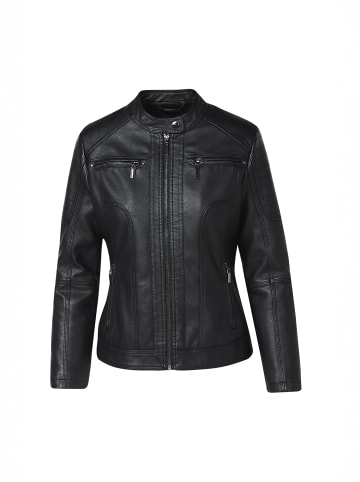 KOROSHI Damen Bikerjacke Kunstleder in SCHWARZ