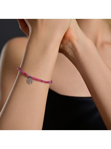 Adeliás Damen Anhänger – Lebensbaumanhänger aus Edelstahl mit Perle in silber