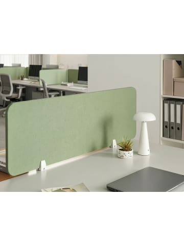 Beliani Schreibtischtrennwand WALLY in Grün - (W) 120 x (H) 40 x (L) 2 cm