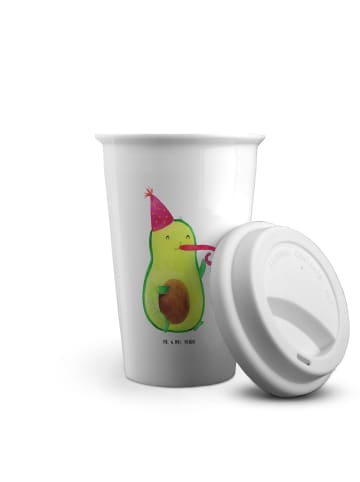 Mr. & Mrs. Panda Thermobecher Avocado Feier ohne Spruch in Weiß
