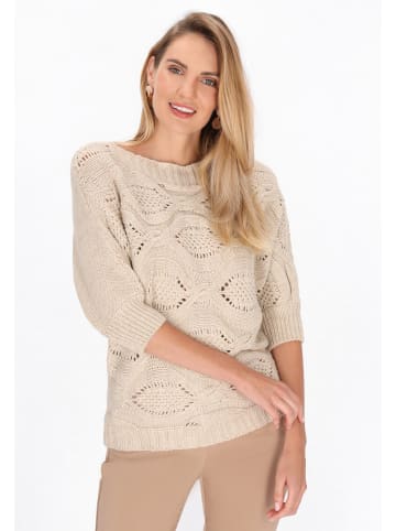 Usha Women Sweater in cream melange