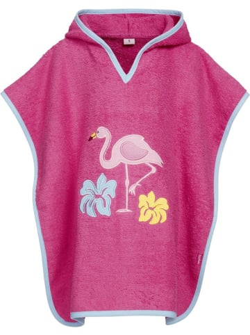 Playshoes Badetuch "Frottee-Poncho Flamingo" in Pink
