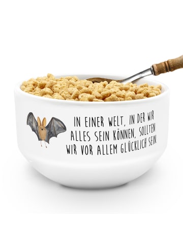Mr. & Mrs. Panda Dessertschüssel Fledermaus Flügel mit Spruch in Weiß