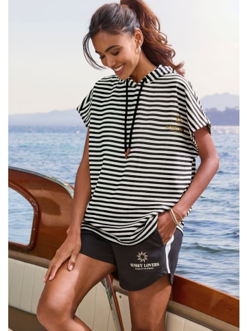 H.I.S Kapuzenshirt in schwarz gestreift