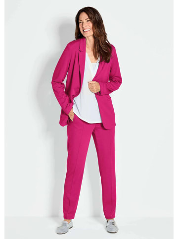 GOLDNER Leichtblazer Damenblazer mit Reverskragen und Paspeltaschen in pink