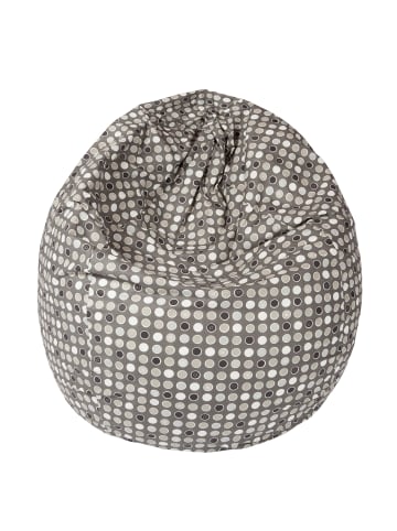 joyfill Sitzsack mit EPS Perlen "Dots grau" in Anthrazit/ Grau -  240 Liter