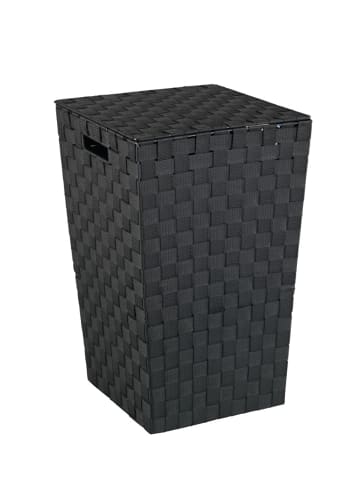 Wenko Wäschetruhe Adria Square Schwarz, Wäschetruhe Mod. Adria Square Schwarz in Schwarz