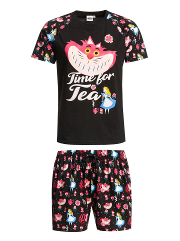 Disney Alice in Wonderland  Pyjama Tea in schwarz allover