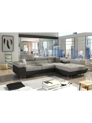 MF Design Amanda Recamiere Rechts in Grau -  (L) 203 x (B) 289 x (H) 85 cm