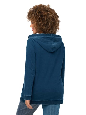 Ulla Popken Sweatshirt in mattes jeansblau