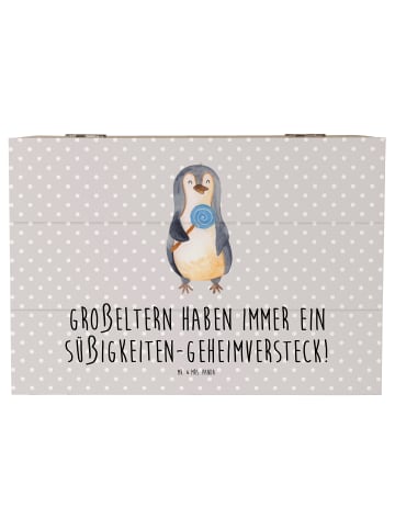 Mr. & Mrs. Panda Schatulle Großeltern Süßigkeiten mit Spruch in Grau Pastell