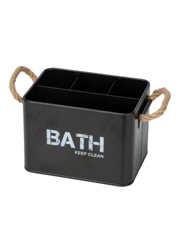 Wenko Badezimmer Organizer GARA in Schwarz, (B) 19 x (H) 12,5 x (L) 13 cm