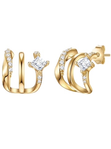 Glanzstücke München Ohrstecker Sterling Silber Zirkonia in gelbgold