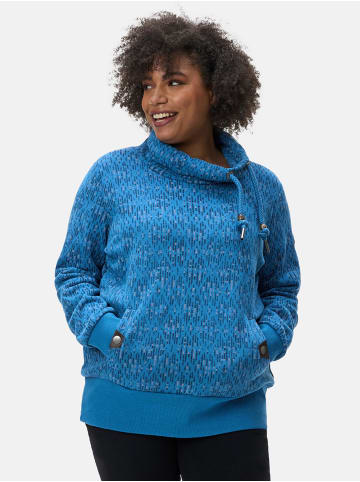 ragwear Rollkragenpullover Rylie Print Plus in Blue