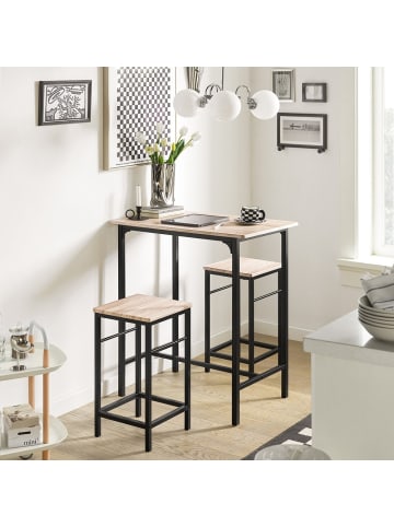 SoBuy Barhöhe Essgruppe in Mattes helles Holzdekor - (W) 50 x (H) 88 x (L) 80 cm
