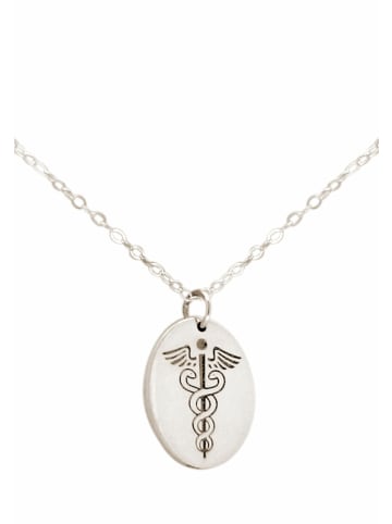 Gemshine Halskette mit Anhänger Caduceus in silver coloured