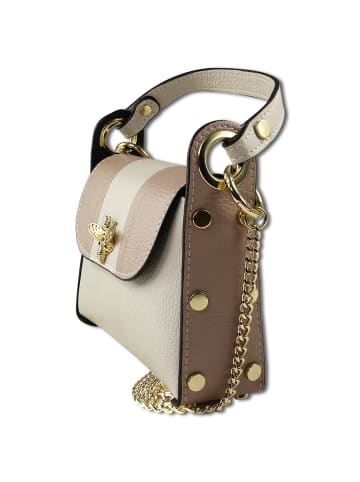 Toscanto Leder Umhängetasche Toscanto Tasche beige, rosa ca. 19cm