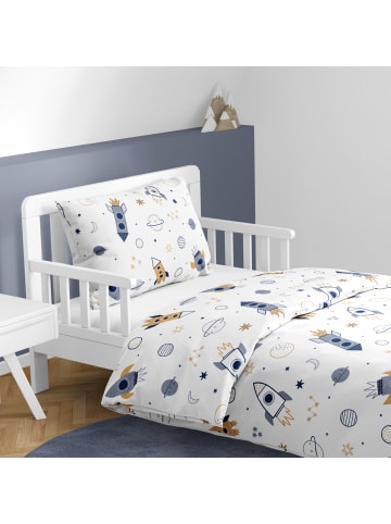TRAUMHELDEN Baby Bettwäsche-Set "Space Rakete" in Blau