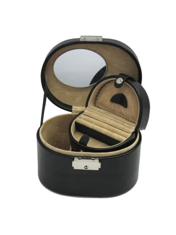 Windrose Merino Schmuckkasten 15 cm in schwarz