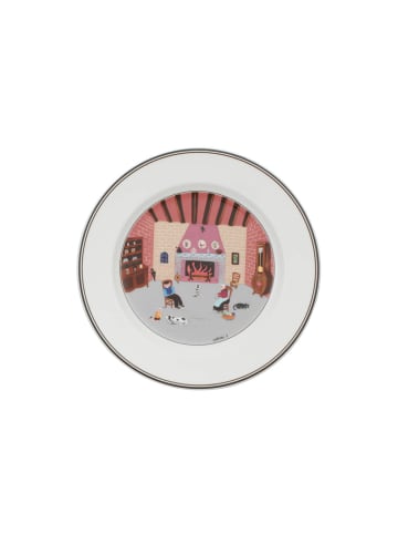 Villeroy & Boch Frühstücksteller Kamin Design Naif in ø 21 cm in bunt