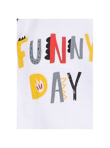 Nini Langarmbody Funny Day in weiss