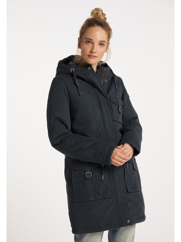 DreiMaster Vintage Wattierter Winterparka in Graphit Marine