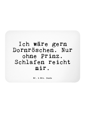 Mr. & Mrs. Panda Magnet Ich wäre gern Dornröschen.... mit Spruch in Weiß