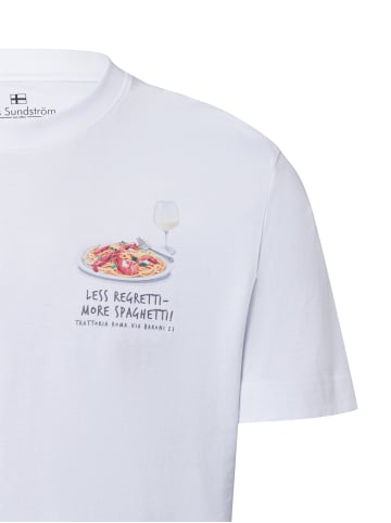 Nils Sundström T-Shirt print in weiß