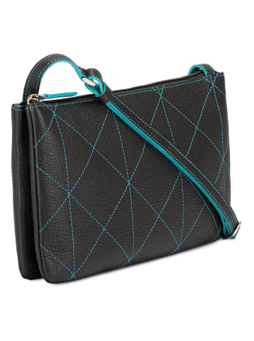 MYWALIT Umhängetasche Leder 25 cm in black