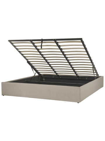 Beliani Doppelbett DINAN in Braun - (W) 189 x (H) 31 x (L) 214 cm