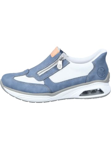 rieker Slipper in lightblue/sportweiss/aprikot