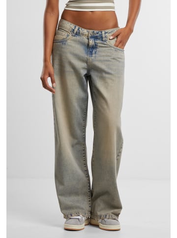 Urban Classics Urban Classics Ladies Low Waist Baggy Fit Denim in mid grey dirty washed