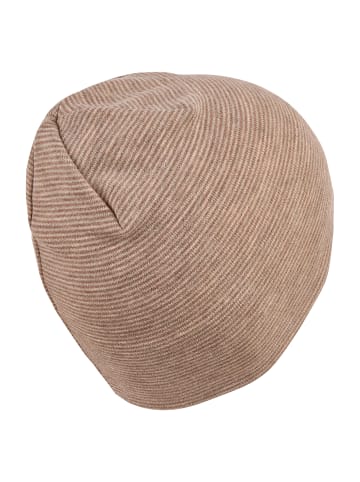 Sterntaler Beanie Streifen in braun mel.