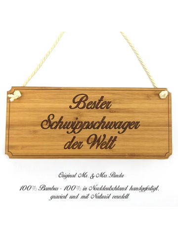 Mr. & Mrs. Panda Werbeschild Schwippschwager mit Spruch in Keine Angabe