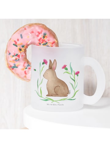 Mr. & Mrs. Panda Becher Hase Sitzen ohne Spruch in Transparent