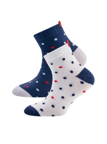 ewers 2er-Set Socken 2er Pack Herz/Punkte in tinte
