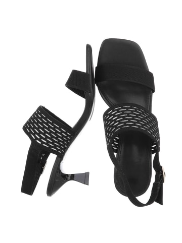 Ital-Design High-Heel Sandalette in Schwarz