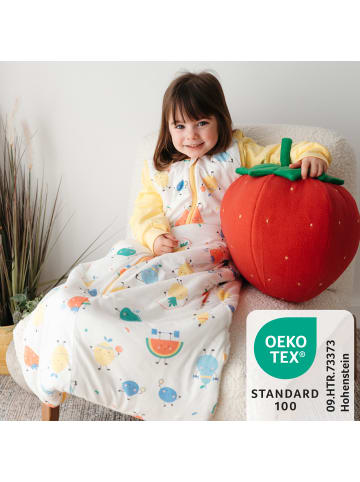 Schlummersack Babyschlafsack, 1.0 TOG in Weiß-Gelb