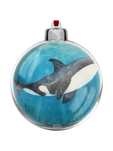 Mr. & Mrs. Panda christbaumkugel Orca Design ohne Spruch in Weiß