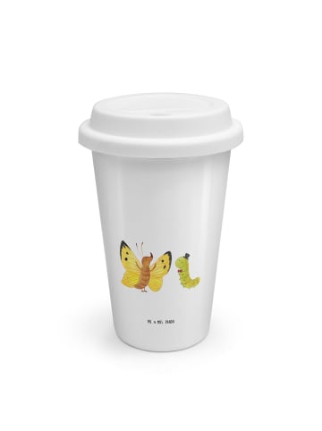 Mr. & Mrs. Panda Coffee To Go Becher Raupe Schmetterling ohne Sp... in Weiß