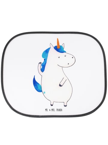 Mr. & Mrs. Panda Auto Sonnenblende Einhorn Mann ohne Spruch in Weiß