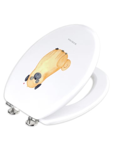 Mr. & Mrs. Panda Klodeckel Mops ohne Spruch in Weiß