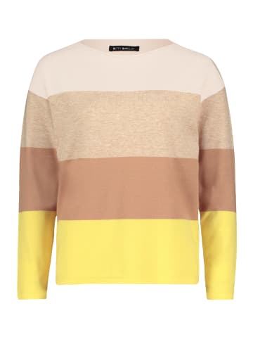 Betty Barclay Feinstrickpullover mit Color Blocking in Patch Beige/Yellow