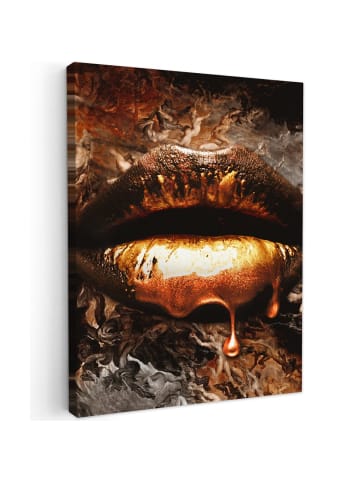 MuchoWow Leinwand bilder Luxus Lippen (BxH)